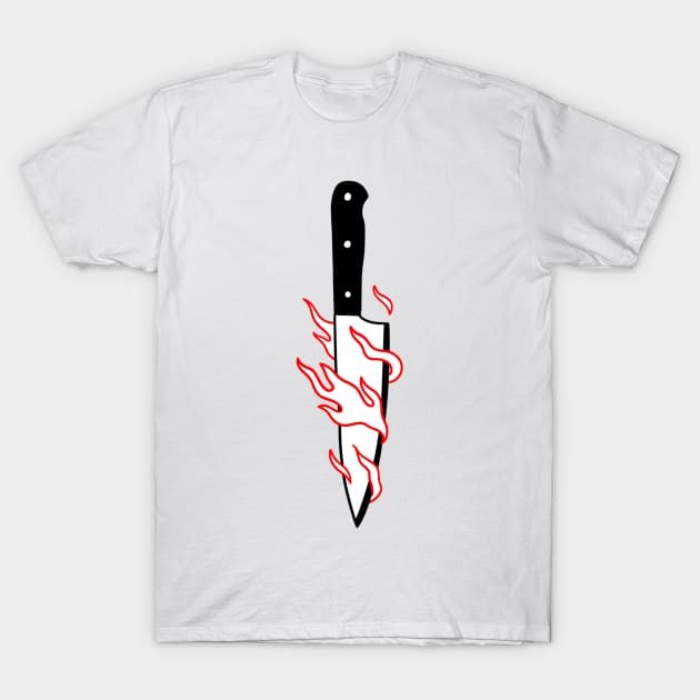 Fire Knife T-Shirt by cmxcrunch